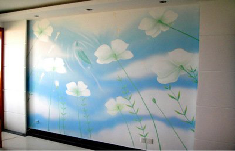 西畴画墙绘怎么画好白云的蓬松感？