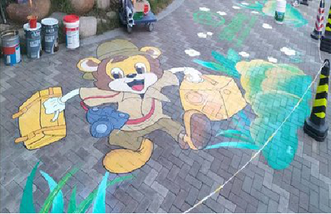 西畴夏季画地面彩绘会遇到的问题