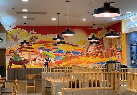 西畴商业空间彩绘介绍。