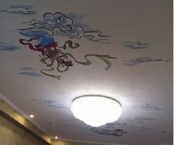 西畴如何快速绘制天花板上的手绘墙？