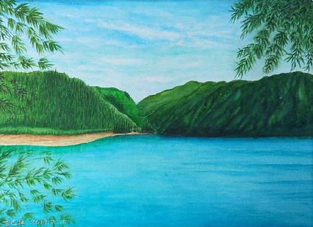 西畴在墙绘中，如何绘画绿水青山？