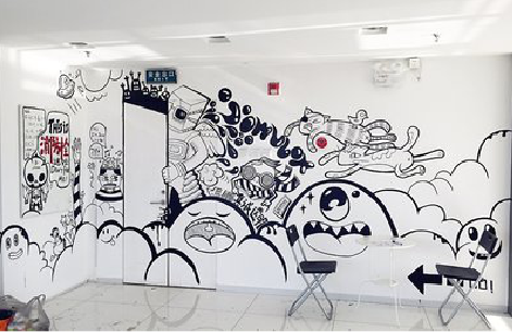 西畴手绘墙并非传统涂鸦。