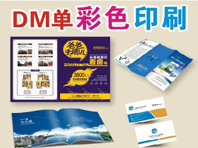 西畴单页印刷，色彩搭配简单。