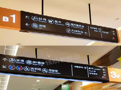 西畴如何通过商场标识牌引导客流分布？